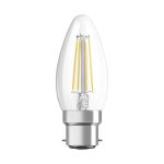 Osram Classic LED B22d Candela Filamento Chiara 4W 470lm - 827 Bianco Molto Caldo | Sostitutiva 40W