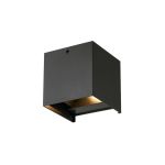 D'Lite LED Luce Da Parete Elingen Aluminium Nero 4.9W 480lm - 830 Luce Calda -  | Sensore Di Movimento